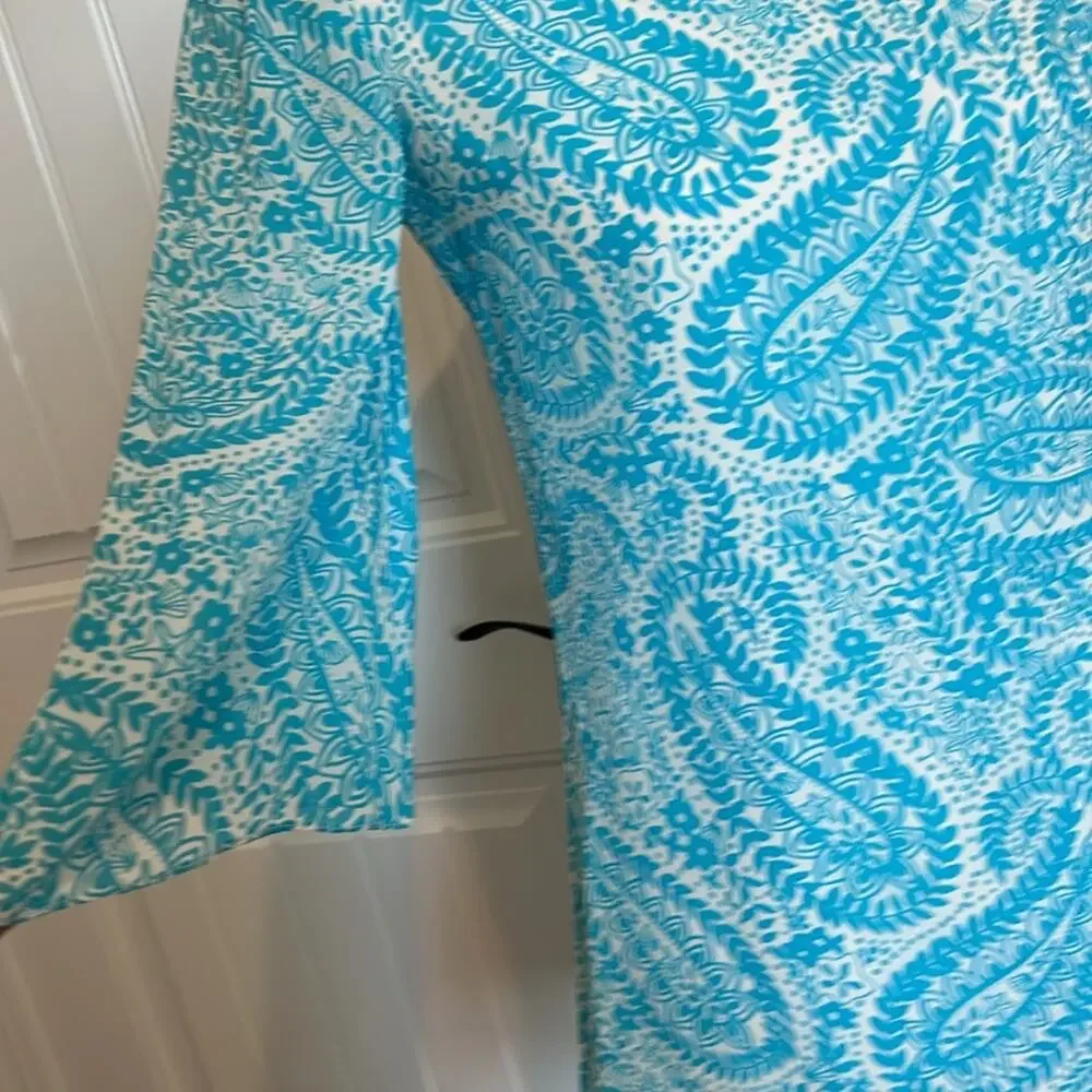 Beautiful 100% Silk Lilly Pulitzer Paisley mini Dress 6‎ coastal preppy chic fun